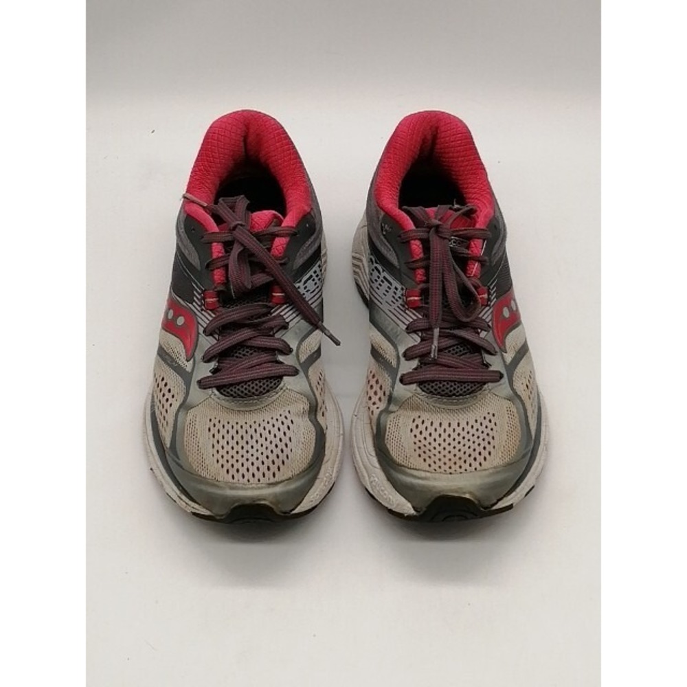 Saucony Sneakers Womens Guide 10 Gray Pink 8 Training Running Shoe Everun